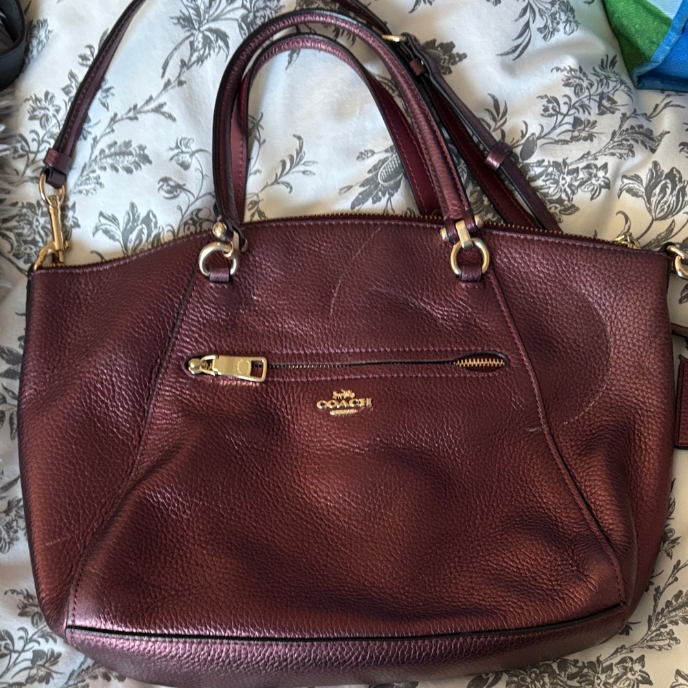 Coach Burgundy Leather Satchel